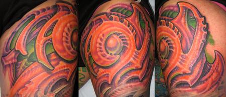 Tattoos - BIOMECH THIGH TATTOO - 122661